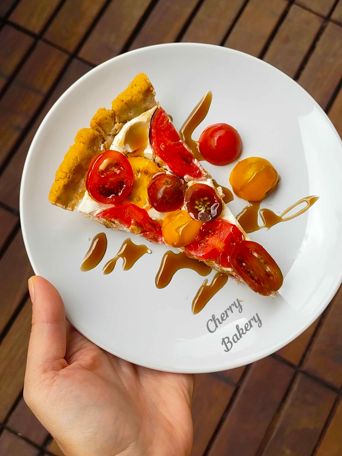 Парче летен тарт със сирене и домати | Лесна рецепта от Cherry Bakery